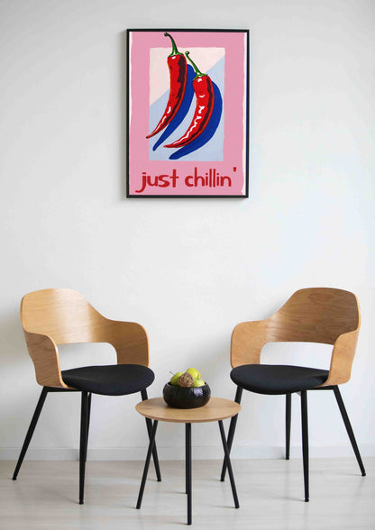 Just Chillin Chili Poster Wall Art