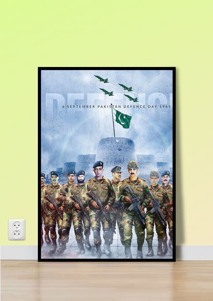 Pak Army Stands Strong Defence Day Tribute Poster Wall Art
