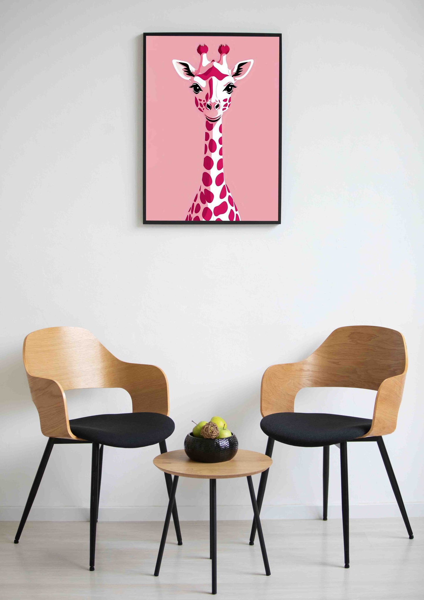 The Blushing Giraffe Poster Wall Art