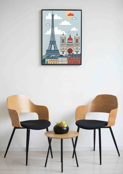 Vue de Paris Poster Wall Art