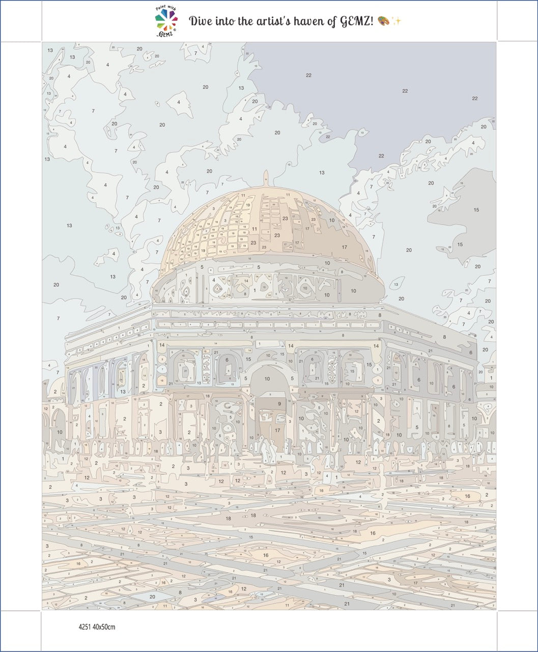 Aqsa Masjid Paint by Numbers kit