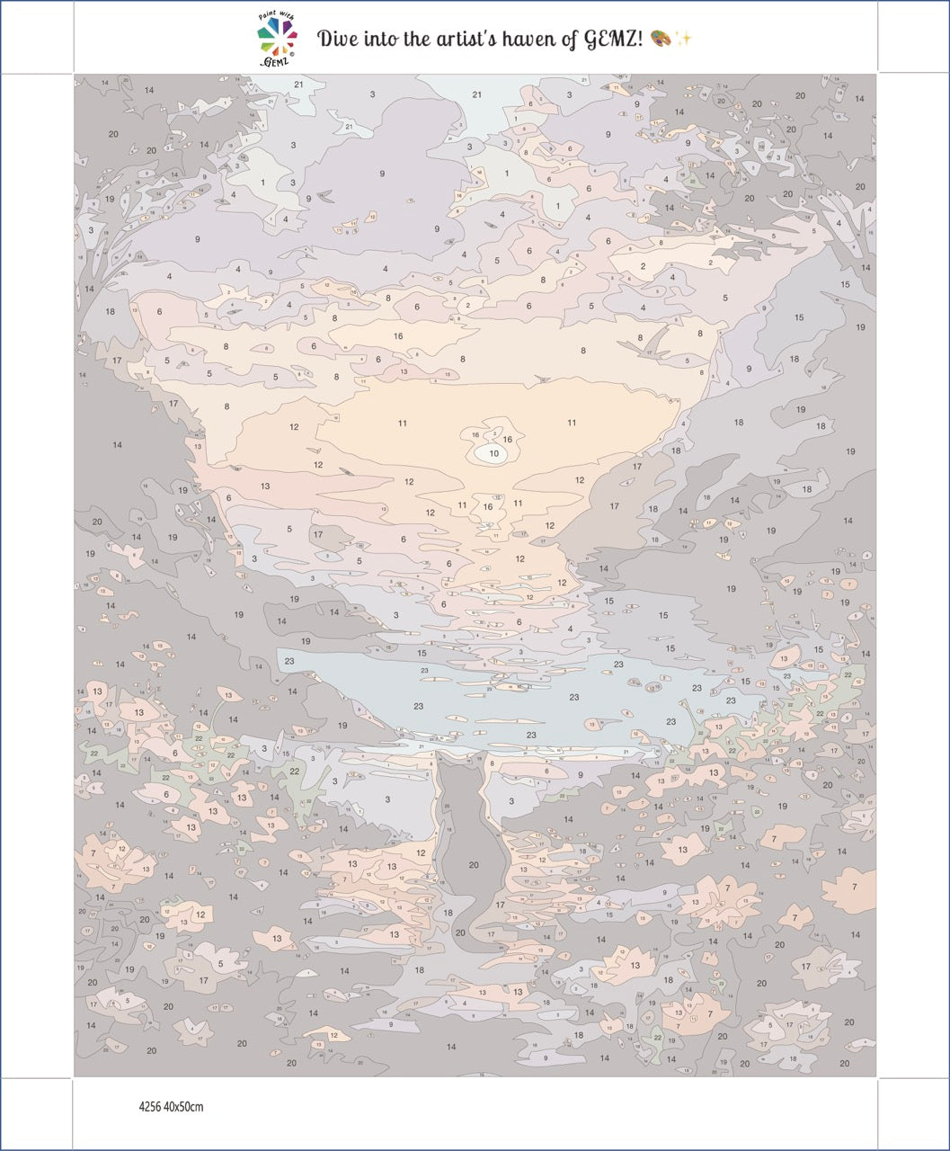 A Cat's Sunset Dream Paint by Numbers kit
