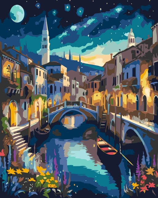 Romantic Canal Paint by Numbers kit
