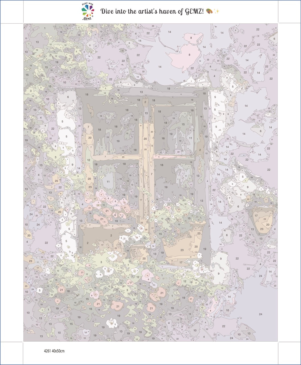 Petals & Purple Prose Paint by Numbers kit