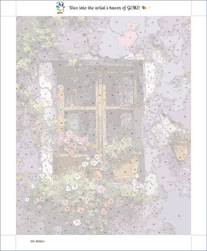 Petals & Purple Prose Paint by Numbers kit