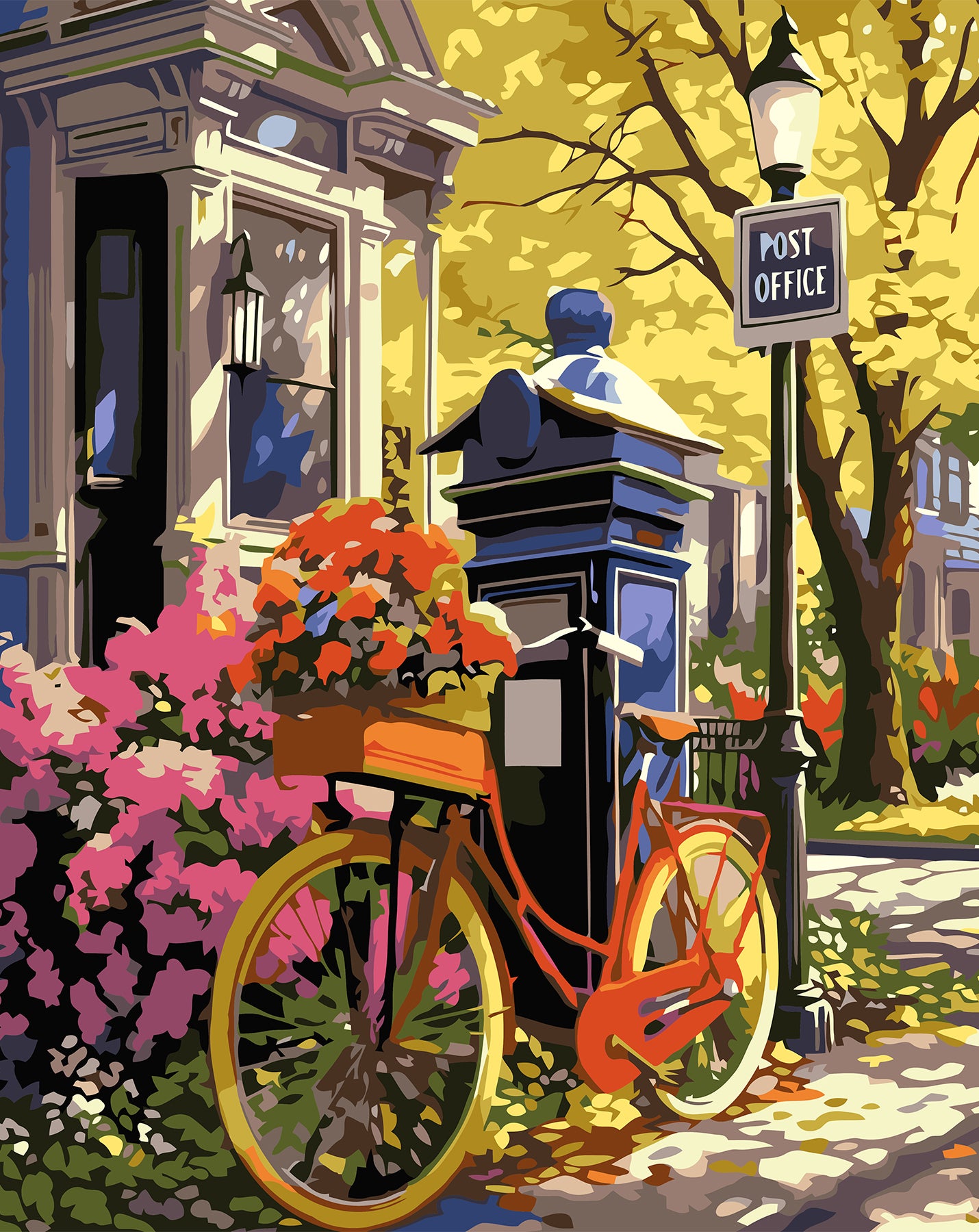 The Bicycle by the Post Paint by Numbers kit