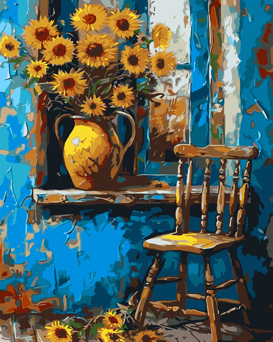 The Chair and the Sunflowers Paint by Numbers kit