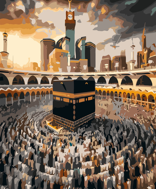 Golden Horizon of Mecca Paint by Numbers kit