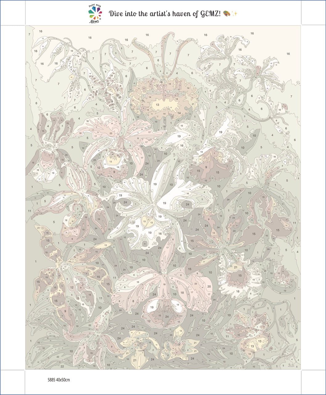 Jungle Jewels Paint by Numbers kit