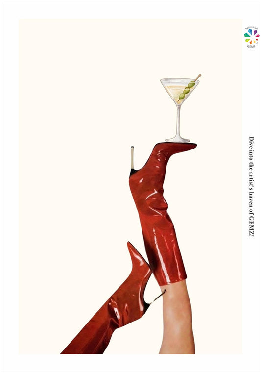 Martini Time Bedazzling Canvas Kit