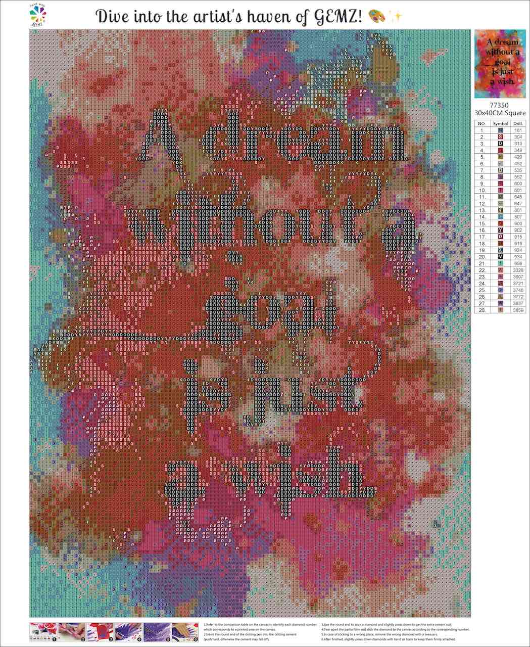 Abstract Quote Diamond Art Kit