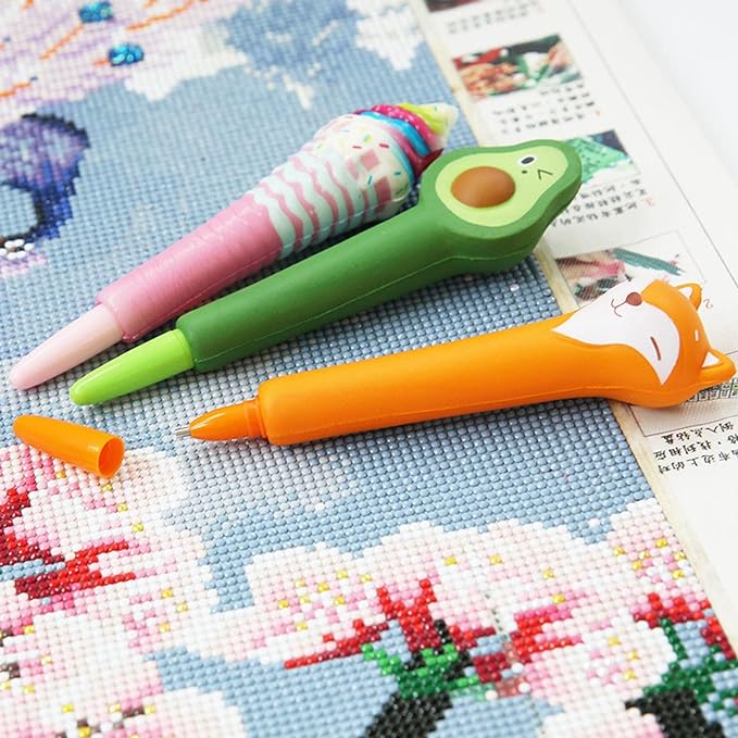 Funky Diamond Drill Pen with Soft Comfortable Grip