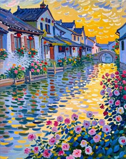 Canals of Gold Paint by Numbers Kit