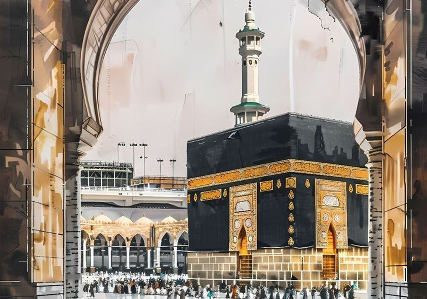 Holy Kaaba in Masjid al-Haram Paint by Numbers Kit