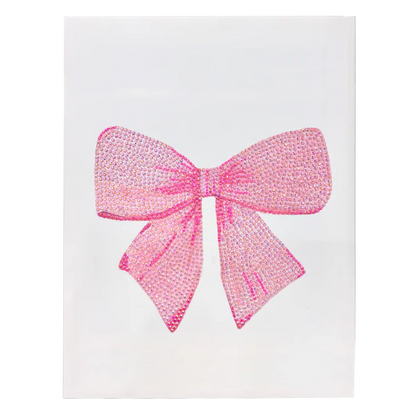 Preppy Pink Bow Bedazzling Canvas Kit