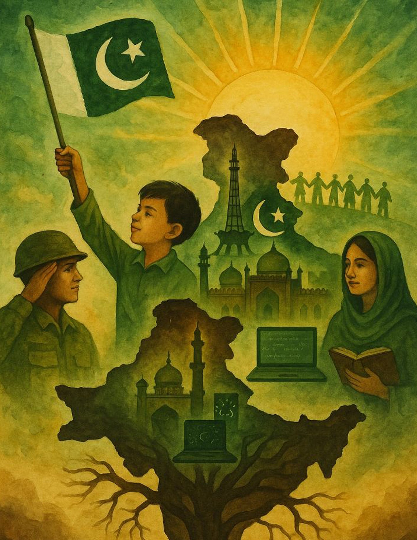 The Spirit of Pakistan Pak Army Poster Wall Art