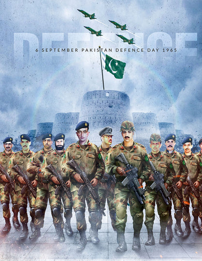 Pak Army Stands Strong Defence Day Tribute Poster Wall Art