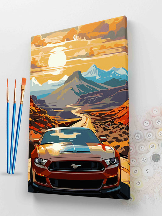 Desert Mustang Dreams Paint by Numbers kit