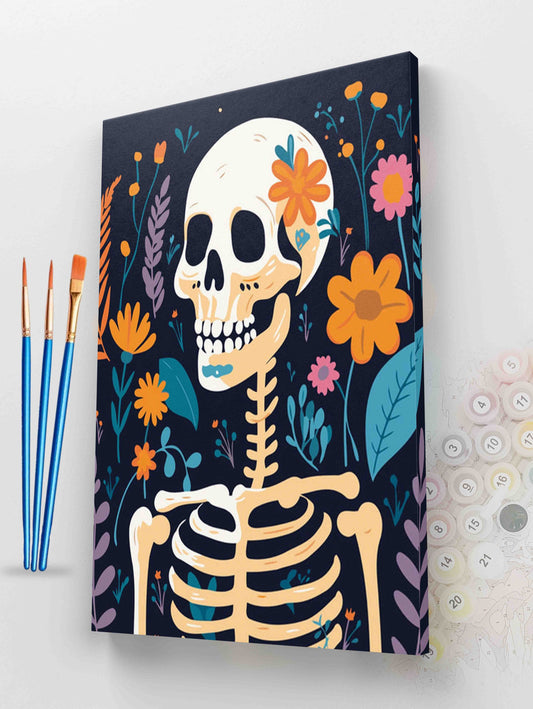 Floral Bones Paint by Numbers kit