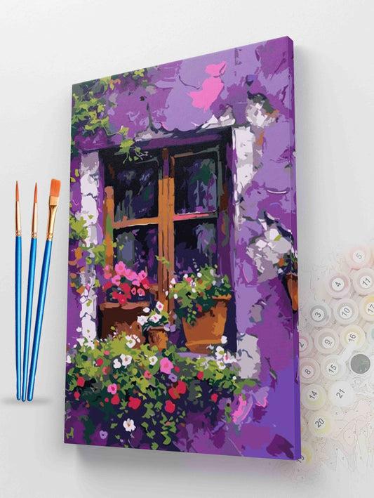 Petals & Purple Prose Paint by Numbers kit