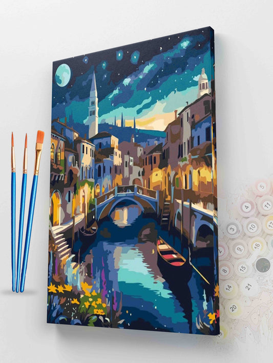 Romantic Canal Paint by Numbers kit