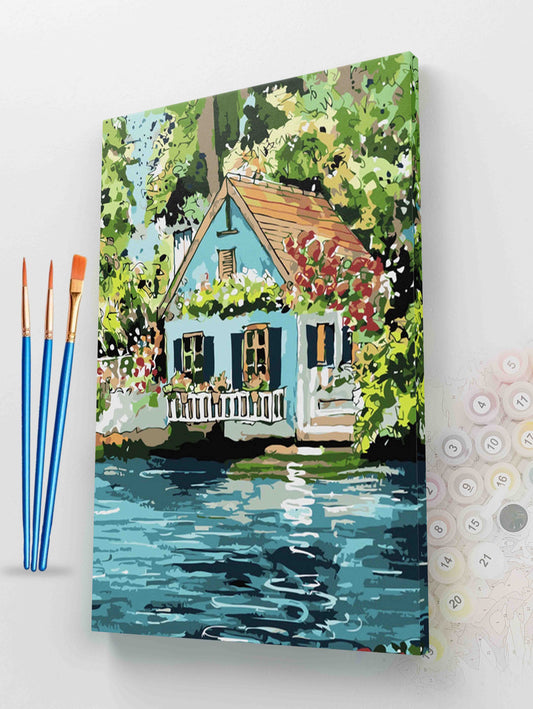 Lakeside Retreat Paint by Numbers kit