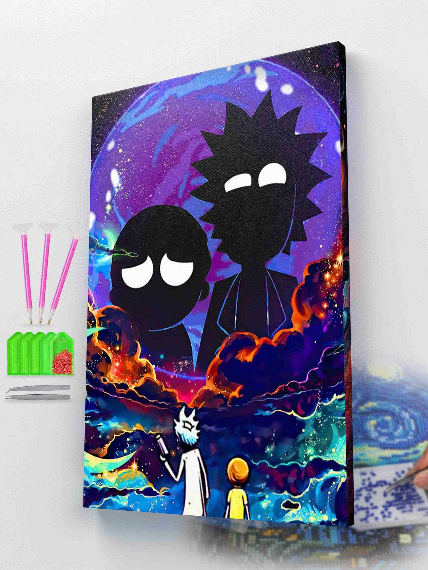 Rick and Morty Outer Space Diamond Art Kit