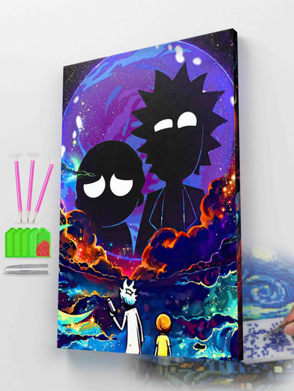 Rick and Morty Outer Space Diamond Art Kit