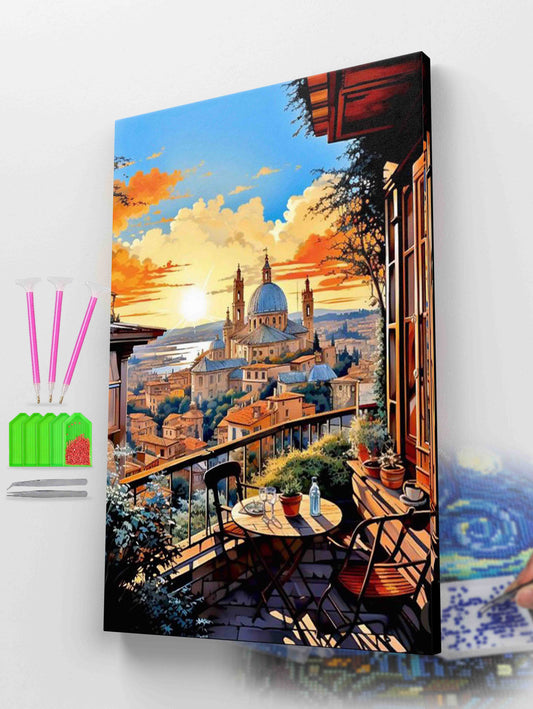 AI's Vision of Italian Sunset | Paint by Diamonds Kit
