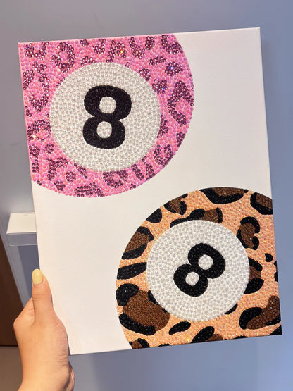 Wild 8-Ball Bedazzling Canvas Kit