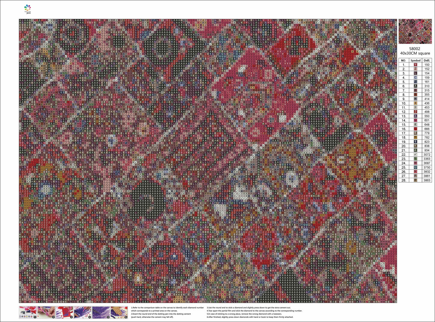 Sindhi patch work | Diamond Painting Kit - Paint with Gemz