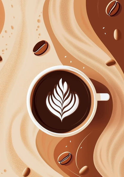 Latte Whirl poster Wall Art