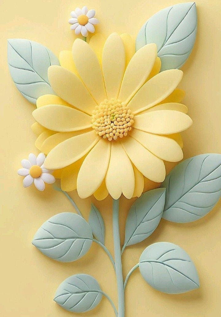 Lemon Daisy Poster Wall Art