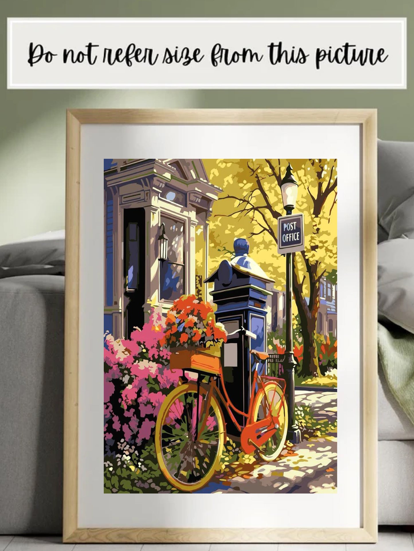 The Bicycle by the Post Paint by Numbers kit