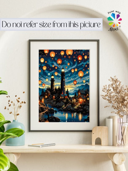 Lighthouse Lantern Festival Paint by Numbers kit
