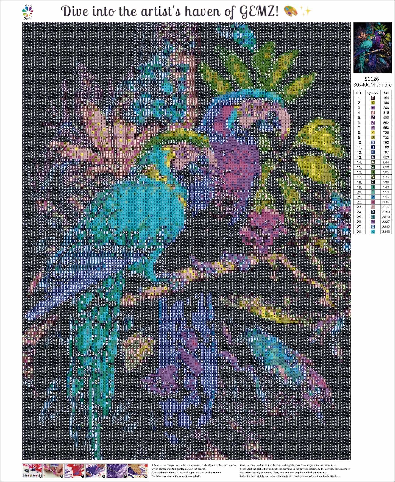 Macaws Diamond Painting Canvas