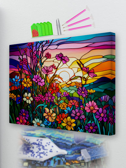 Sunset Flower Garden Diamond Painting Kit