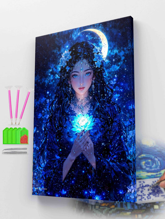 Moonflower Sorceress Diamond Painting Kit