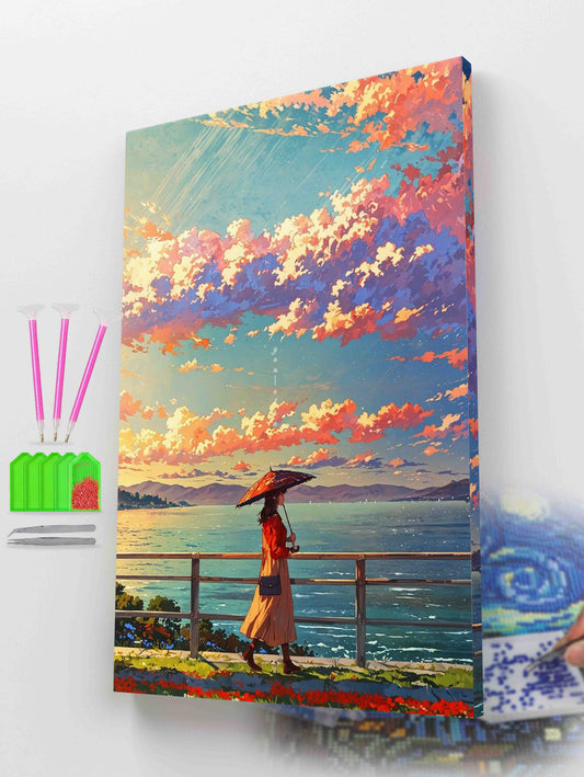 Walking by the Ocean Diamond Painting Kit