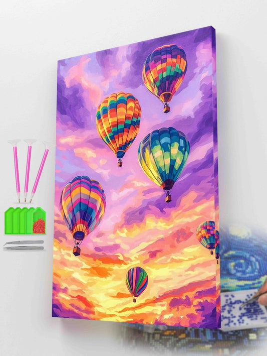Colorful Hot Air Balloon Diamond Painting Kit