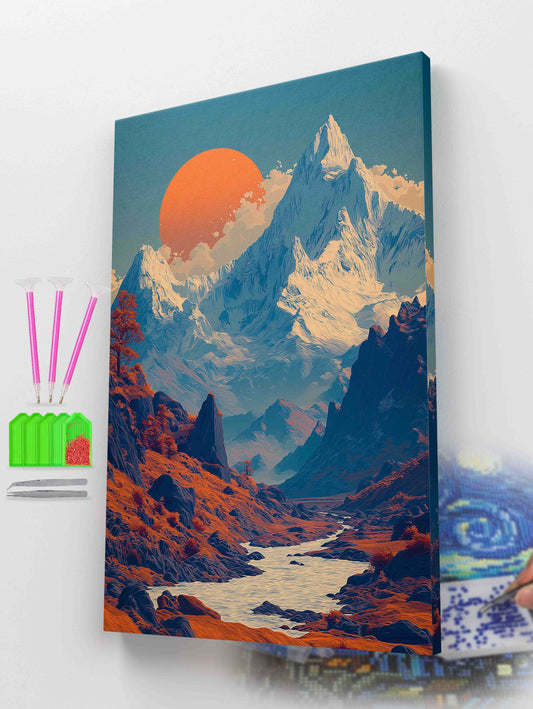 Valley of the Crimson Sun Diamond Painting Kit