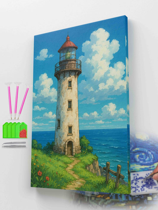 Seaside Lighthouse Serenity Diamond Painting Kit