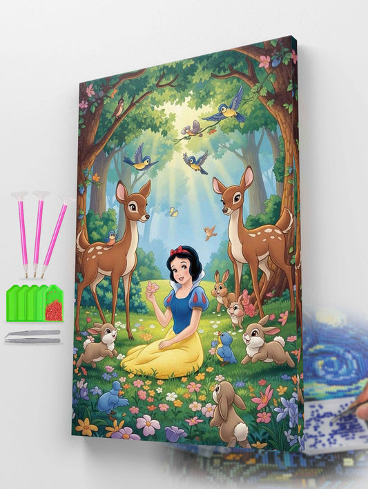 Snow White in Magical Woodland Diamond Painting Kit