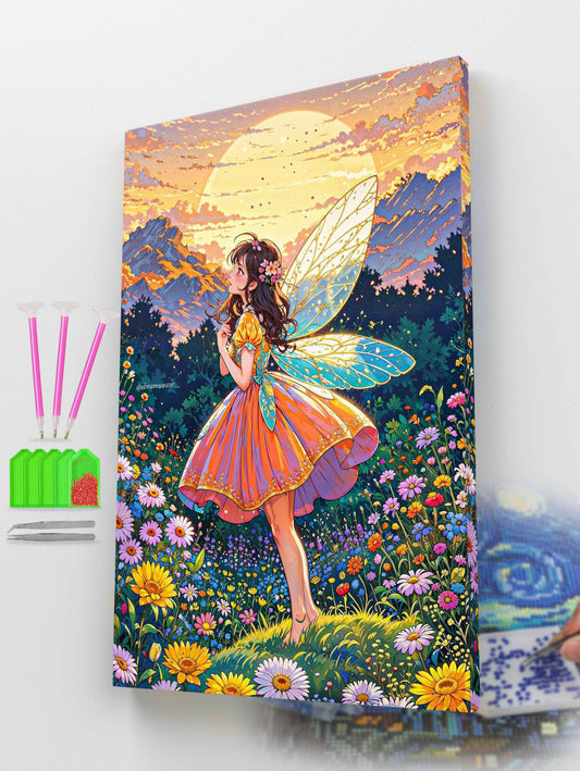 Sunset Fairy in Bloom Diamond Painting Kit