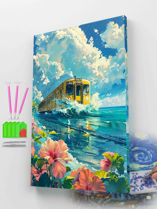 Dream Train Over Water Diamond Painting Kit