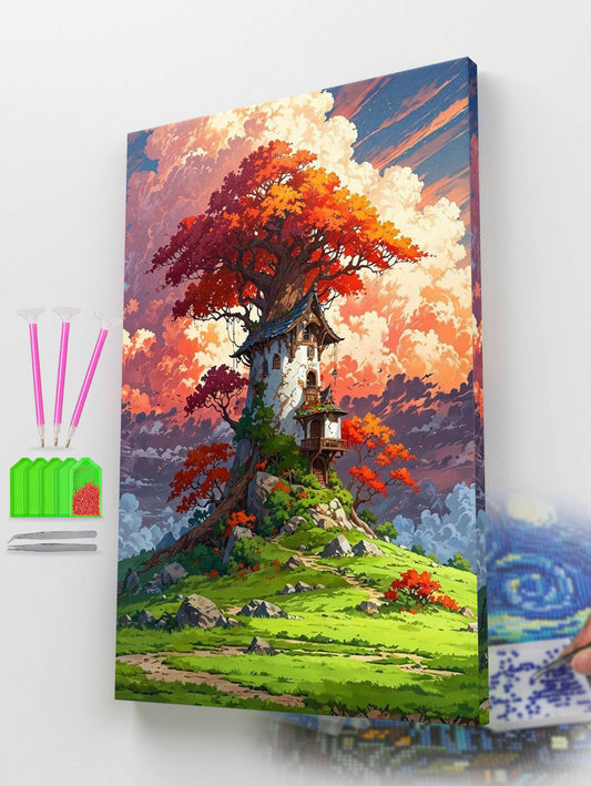The Enchanted Treehouse Diamond Painting Kit