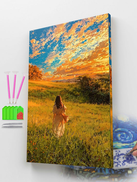 Golden Hour Wanderer Diamond Painting Kit