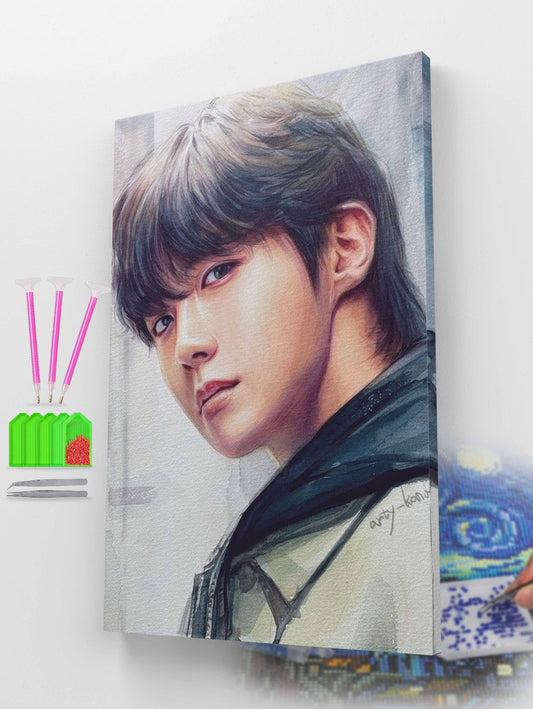 J-Hope Soft Tones Portrait Diamond Painting Kit