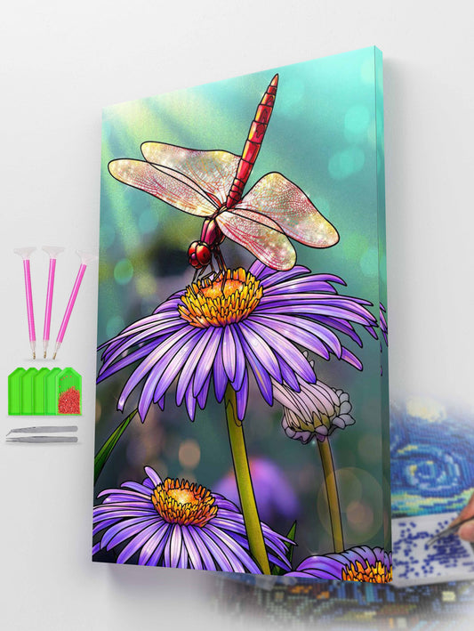 Red Dragonfly Diamond Painting Kit