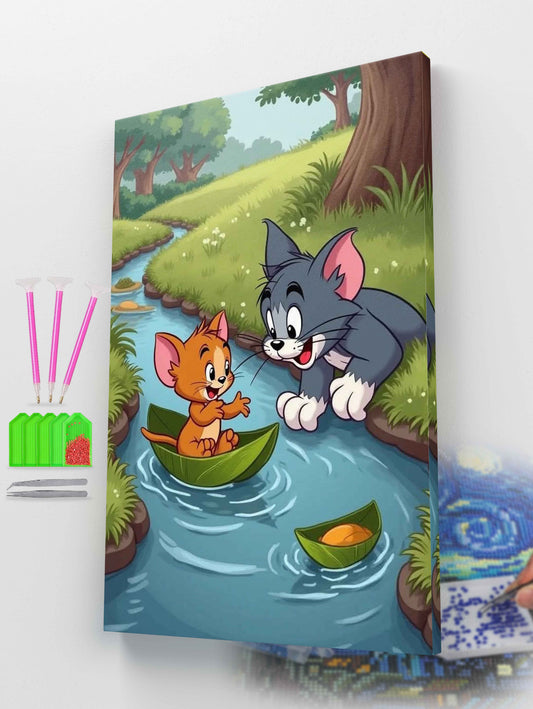 Tom & Jerry Peaceful Moment Diamond Painting Kit